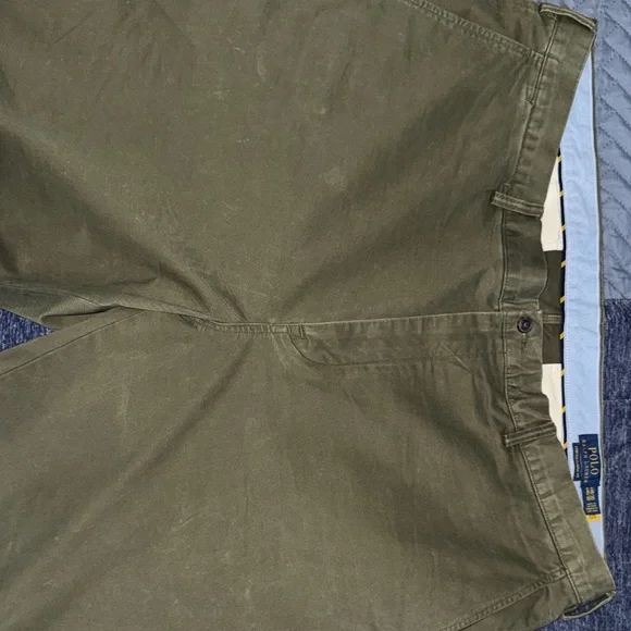 Big and Tall Polo by Ralph Lauren Olive Green Casual Pants - Picture 2 of 5